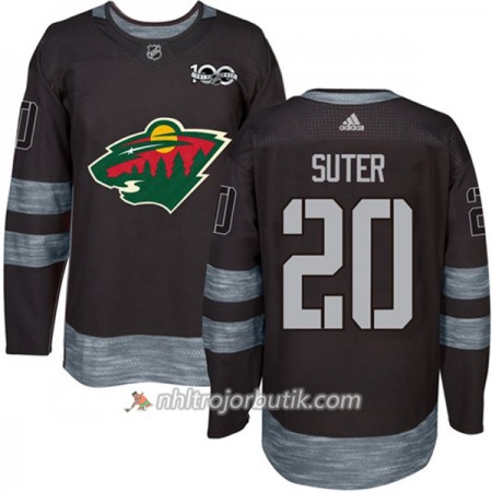 Män Ishockey Minnesota Wild Tröja Ryan Suter 20 1917-2017 100th Anniversary Adidas Svart Authentic